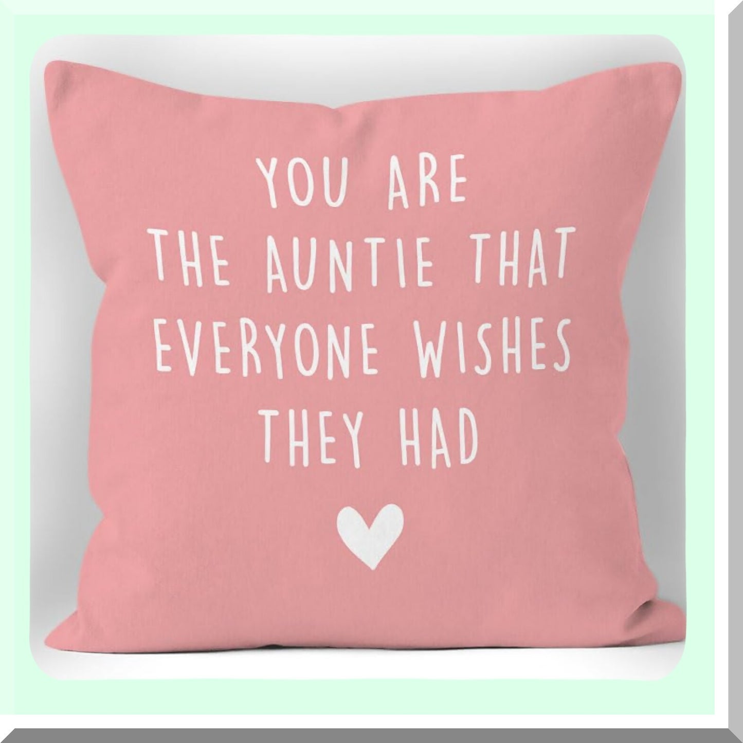 Auntie Love Pillow Covers - 18x18 Decorative Cushion Cases for Aunt - Niece Nephew Birthday Gift - Best Auntie Appreciation Present - Family Home Decor