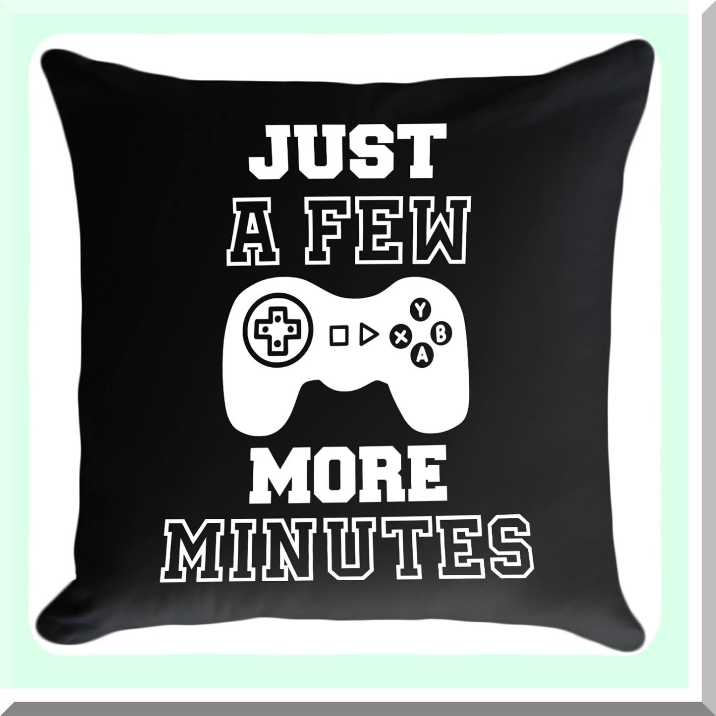 Gamer's Timeout Pillow Cover - Funny Gaming Decor for Teenage Boys - Kids Room Accessories - 18x18 Inch - Just A Few More Minutes Gift