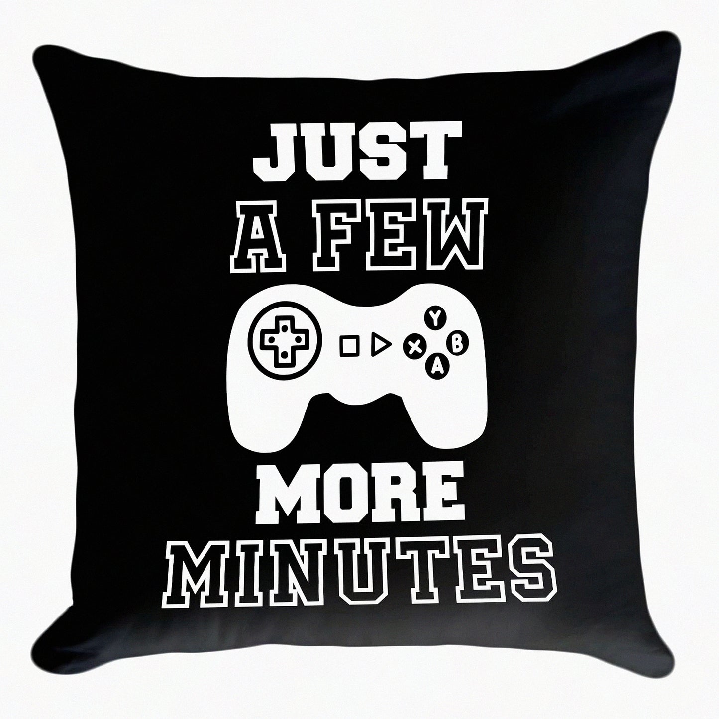 Gamer's Timeout Pillow Cover - Funny Gaming Decor for Teenage Boys - Kids Room Accessories - 18x18 Inch - Just A Few More Minutes Gift