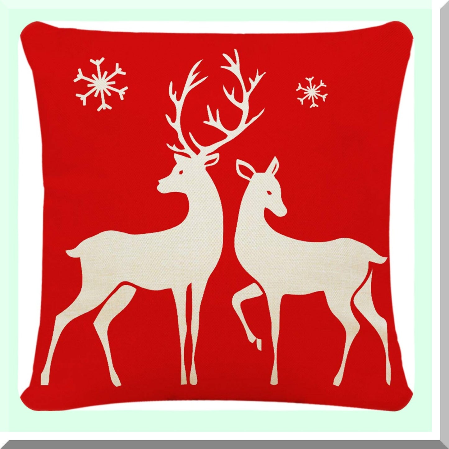 Decorative Linen Cushion Covers Set - 18x18 Inch Square Throw Pillow Cases for Sofa, Couch, Bed & Car - Pack of 4 Cotton Pillow Covers