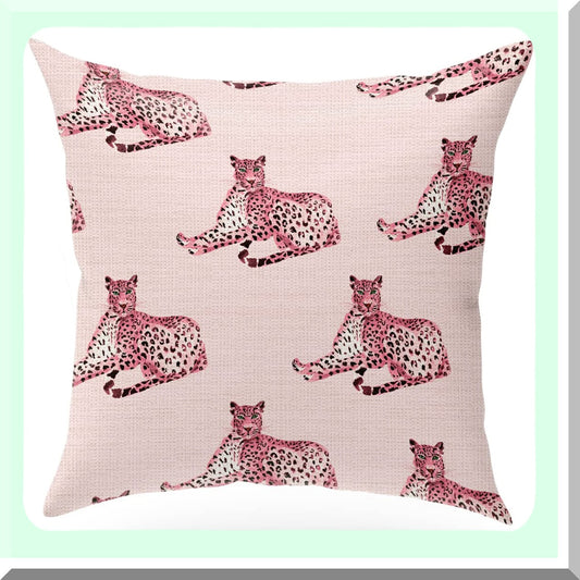 Wild Safari Decor Pillow Covers - Animal Print Linen Cushion Cases for Bedroom Sofa Car Seat - Farmhouse Home Decor - 18x18 Inches