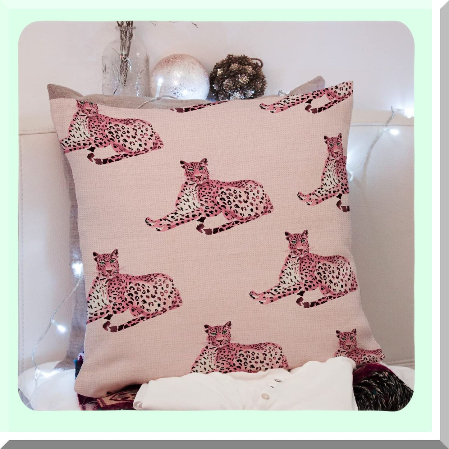 Wild Safari Decor Pillow Covers - Animal Print Linen Cushion Cases for Bedroom Sofa Car Seat - Farmhouse Home Decor - 18x18 Inches
