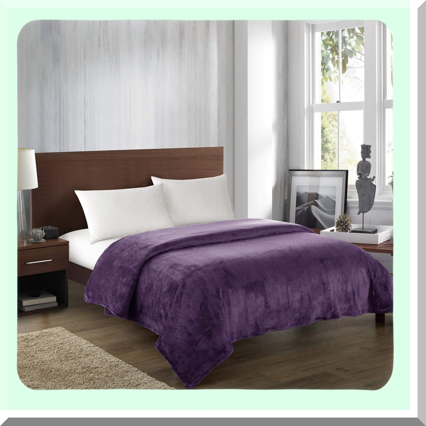 UltraSoft Microplush Fleece Blanket - Plum Comfort