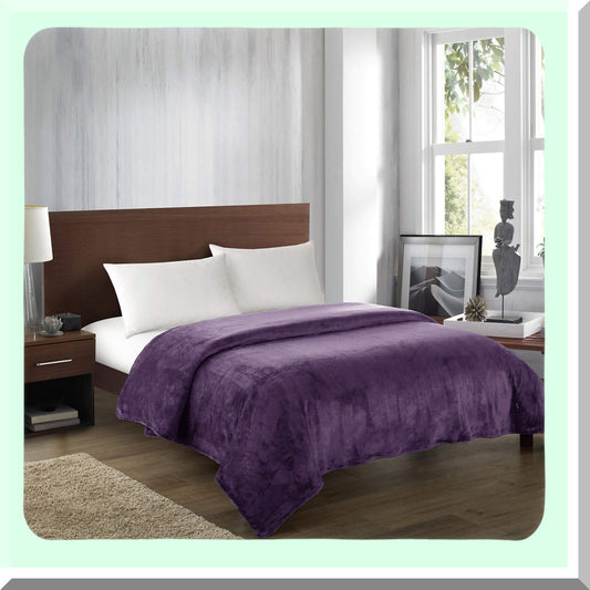 UltraSoft Microplush Fleece Blanket - Plum Comfort