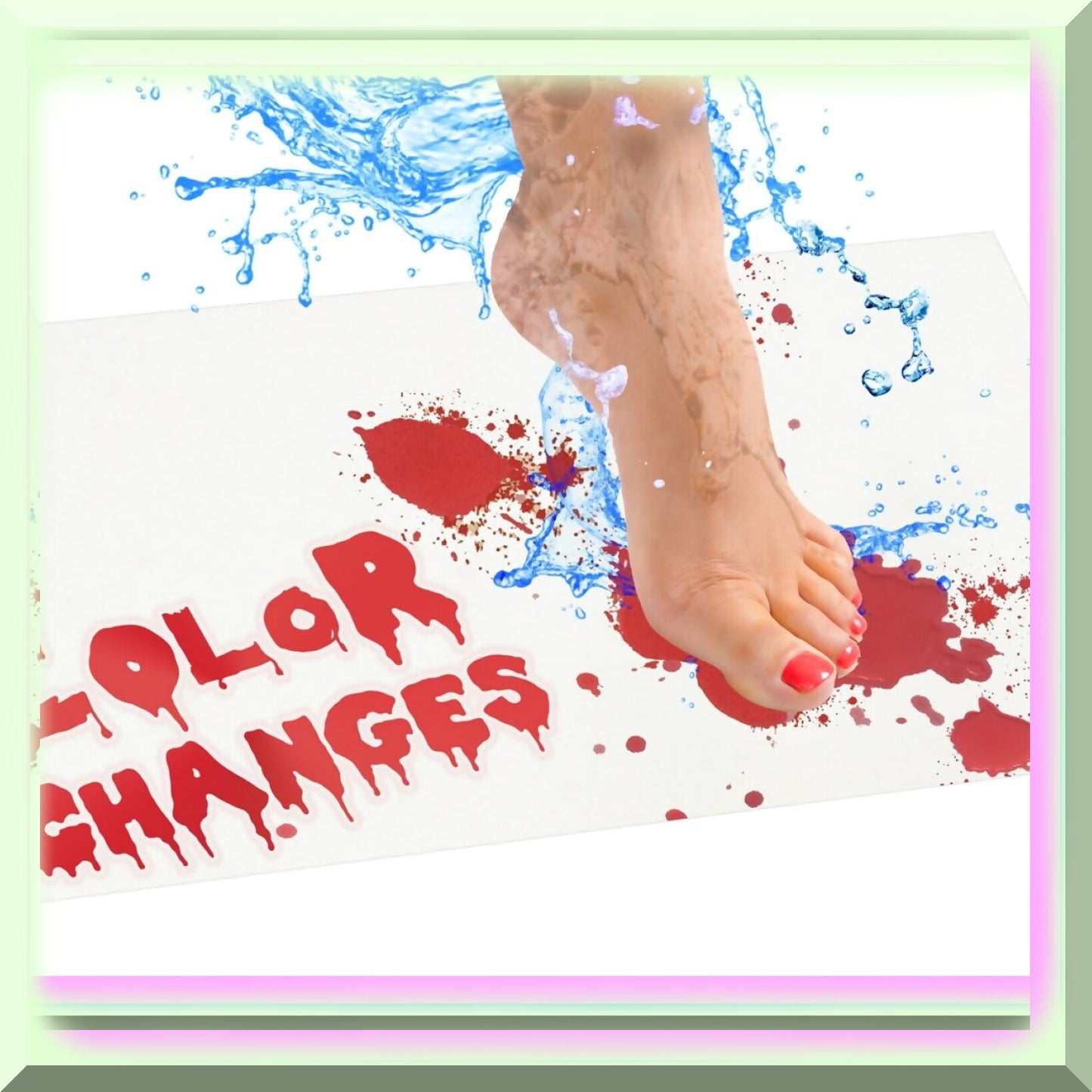 Color Changing Bloody Bath Mat 28"x17"