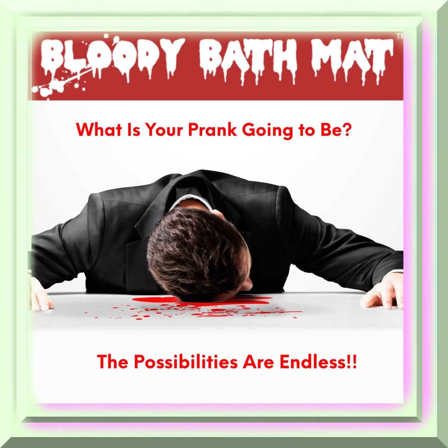 Color Changing Bloody Bath Mat 28"x17"
