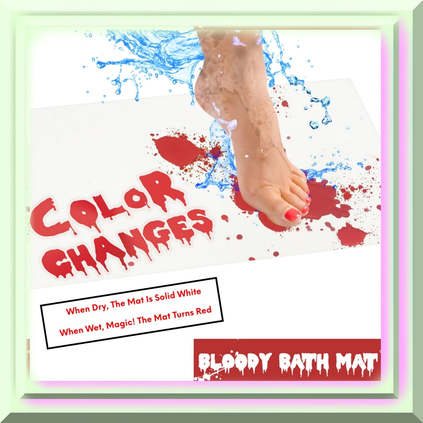 Color Changing Bloody Bath Mat 28"x17"