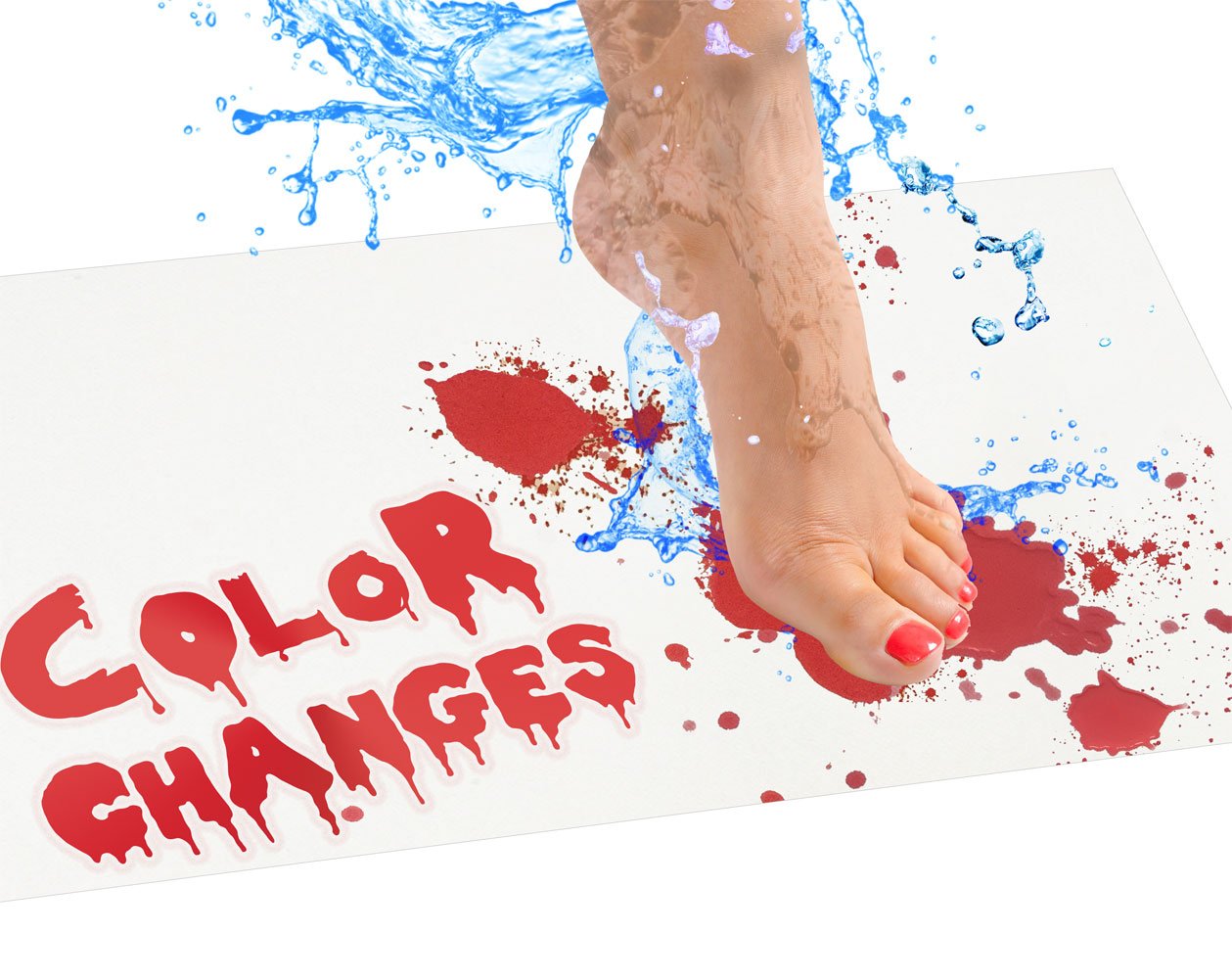Color Changing Bloody Bath Mat 28"x17"