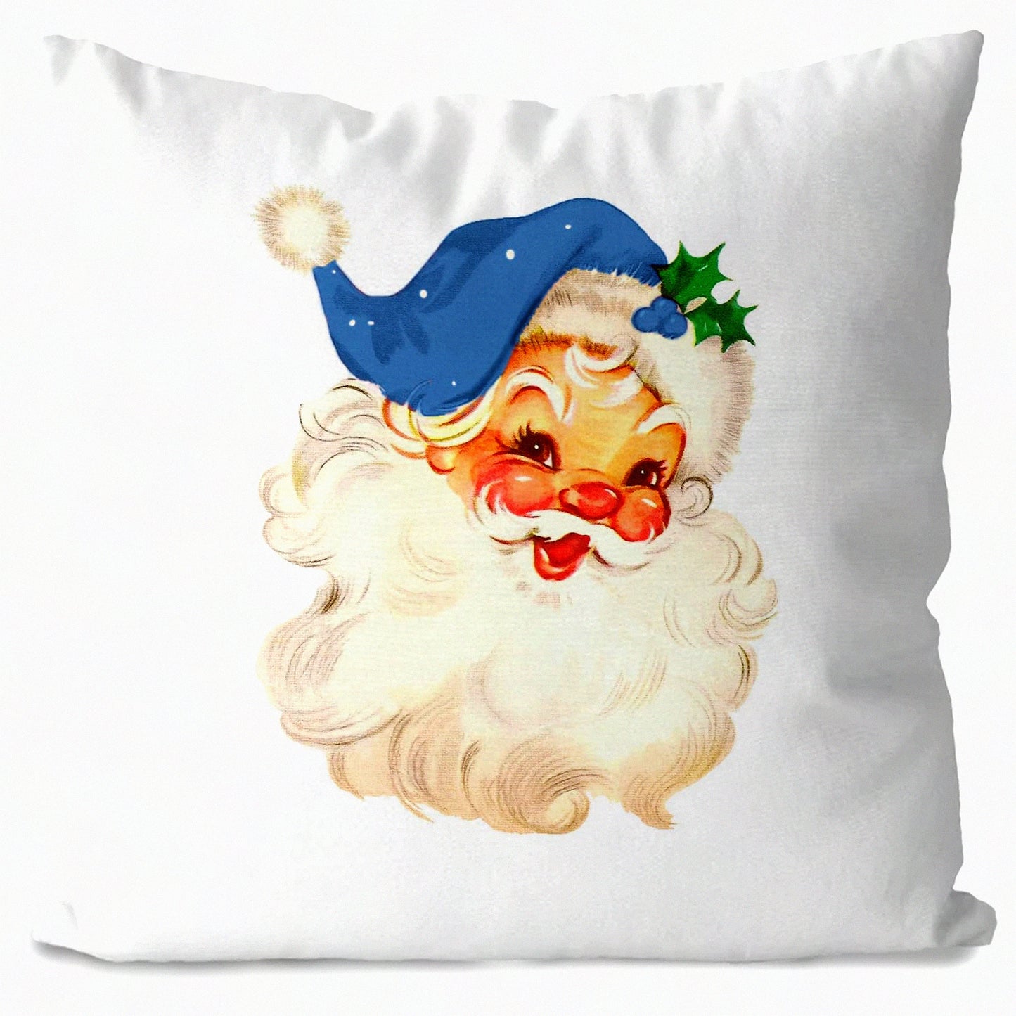 Blue Vintage Throw Pillow Covers - 18x18 Decorative Cushion Cases for Vintage Home Decor - Set of 2 Blue Decorative Pillow Covers