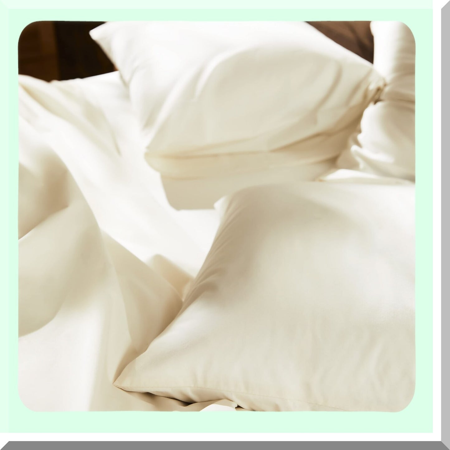 CreamLux Percale Pillowcase Set - 100% Cotton Standard Size - Envelope Closure - Luxury Bedding - Breathable Soft Pillow Cover - Pack of 2