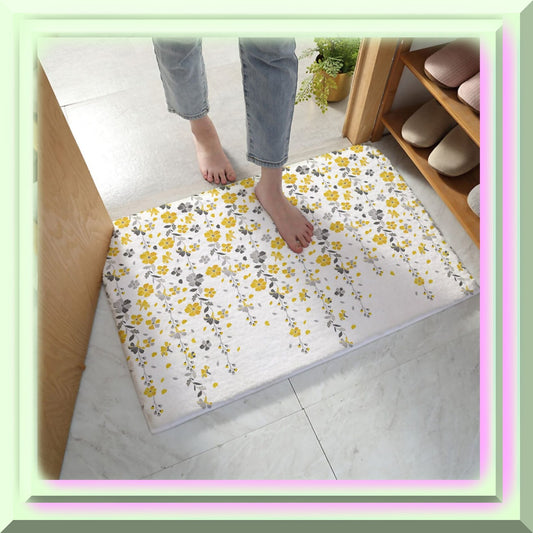 Bathroom Rug 16''x24'' Absorbent Shaggy Microfiber Floor Mat
