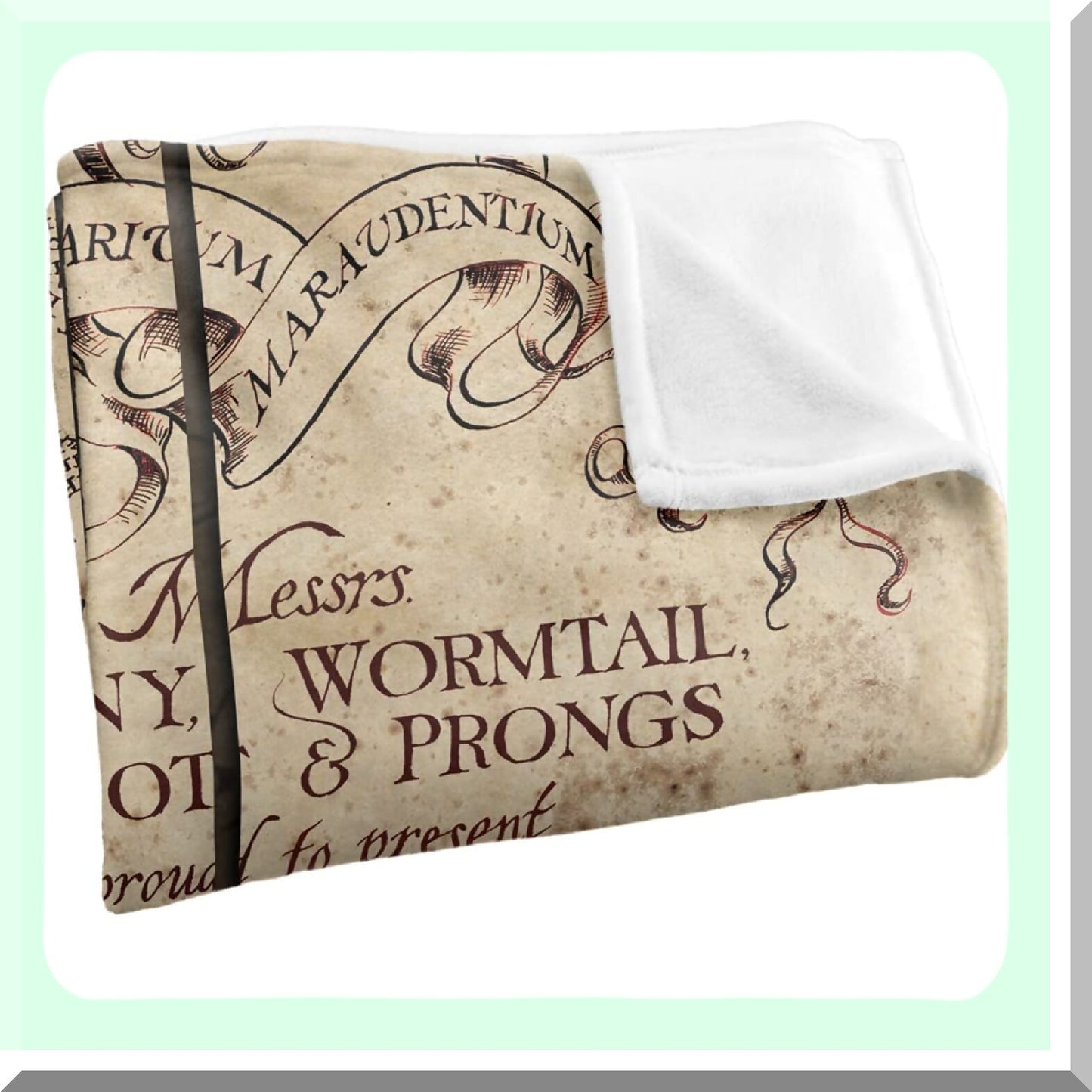 Marauder's Map Silky Soft Throw Blanket - Officially Licensed Harry Potter Cozy 36" x 58"