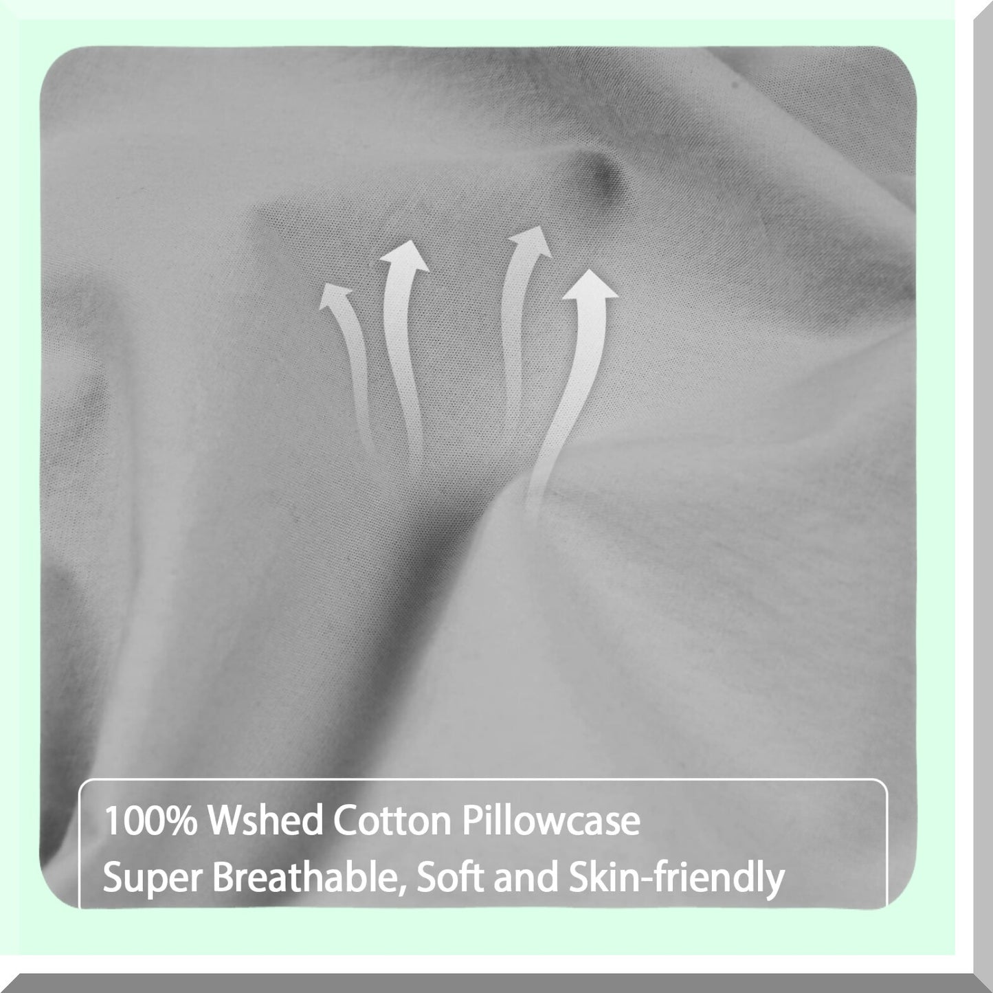 UltraSoft Cotton Pillowcase Set - Queen Size 2 Pack 20" X 30" - Decorative Grey Pillow Shams - No Insert Needed - Breathable Bedding Pillow Covers
