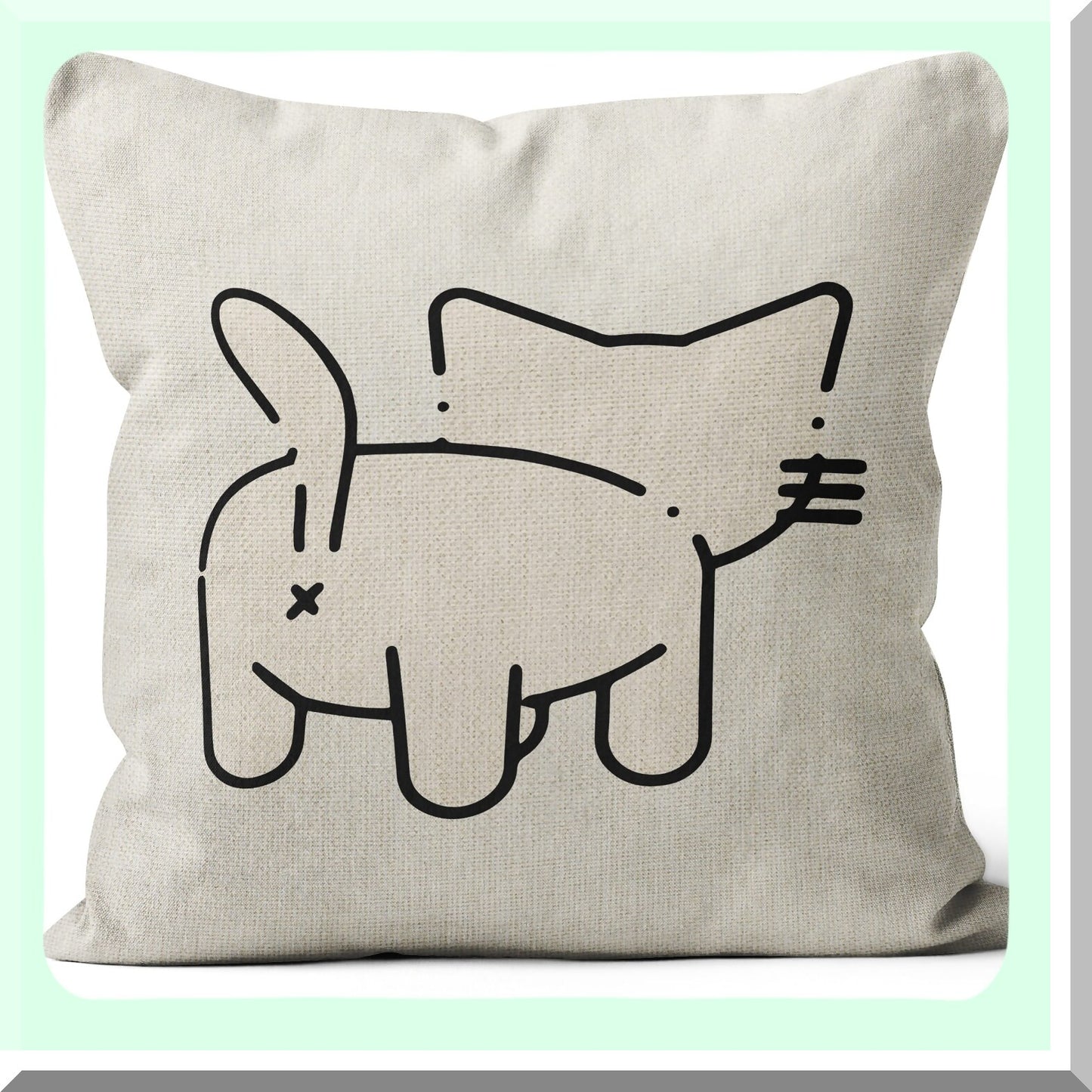 Purrfect Paws Pillow Covers - 18x18 Cute Cat Gifts & Decor, Adorable Cat Stuff for Women, Cat Lover Home Decor - Set of 2 Cute Cat Pillow Cases