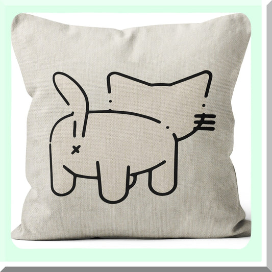Purrfect Paws Pillow Covers - 18x18 Cute Cat Gifts & Decor, Adorable Cat Stuff for Women, Cat Lover Home Decor - Set of 2 Cute Cat Pillow Cases