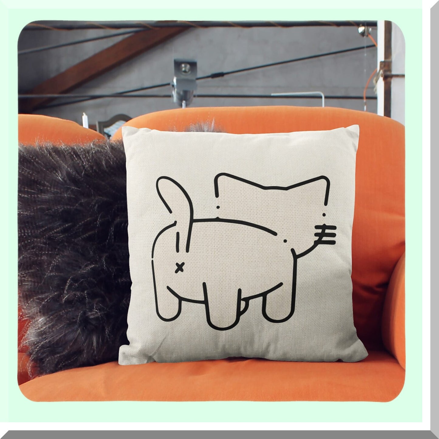 Purrfect Paws Pillow Covers - 18x18 Cute Cat Gifts & Decor, Adorable Cat Stuff for Women, Cat Lover Home Decor - Set of 2 Cute Cat Pillow Cases