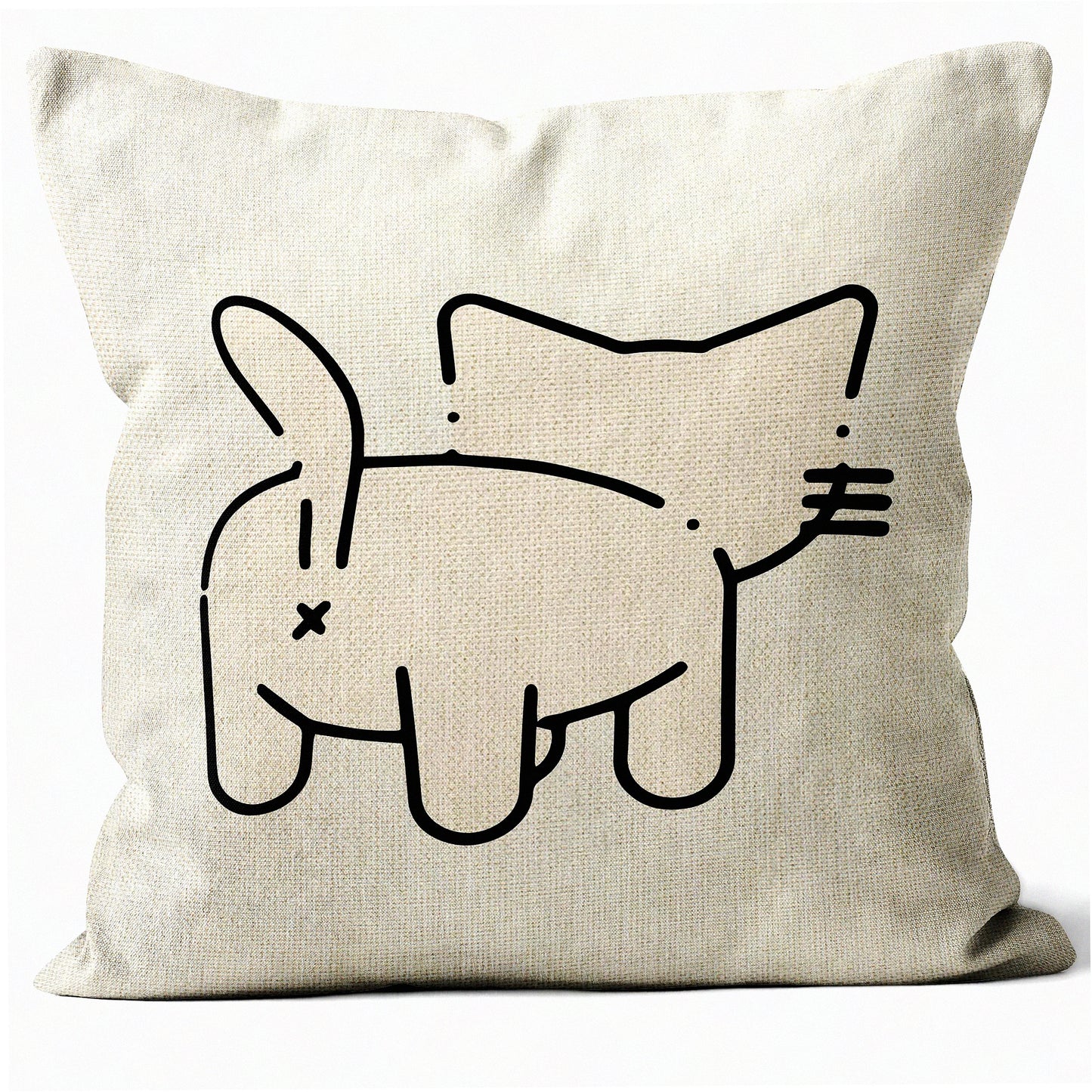 Purrfect Paws Pillow Covers - 18x18 Cute Cat Gifts & Decor, Adorable Cat Stuff for Women, Cat Lover Home Decor - Set of 2 Cute Cat Pillow Cases