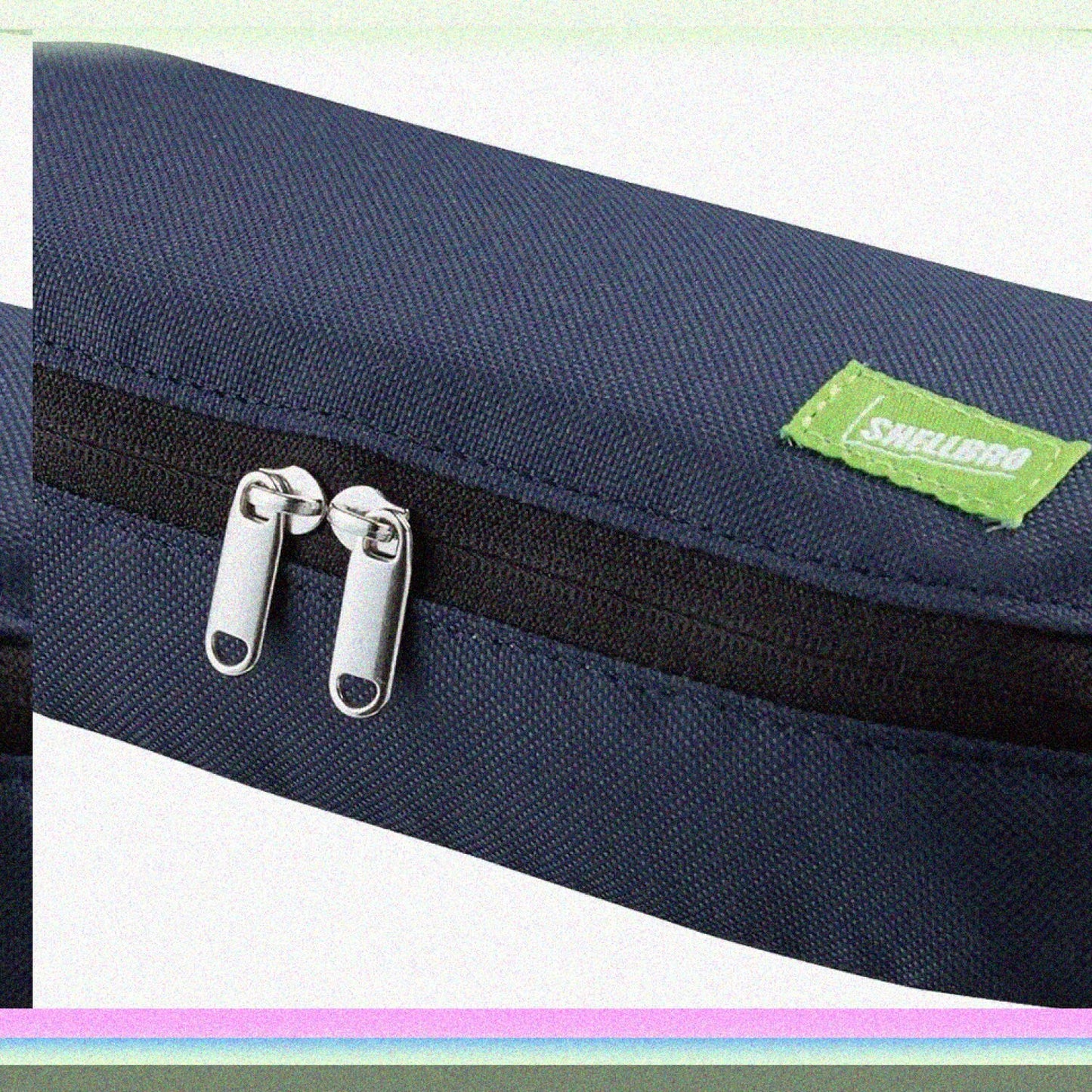Shell-shaped Pen Case Navy Blue Large Capacity