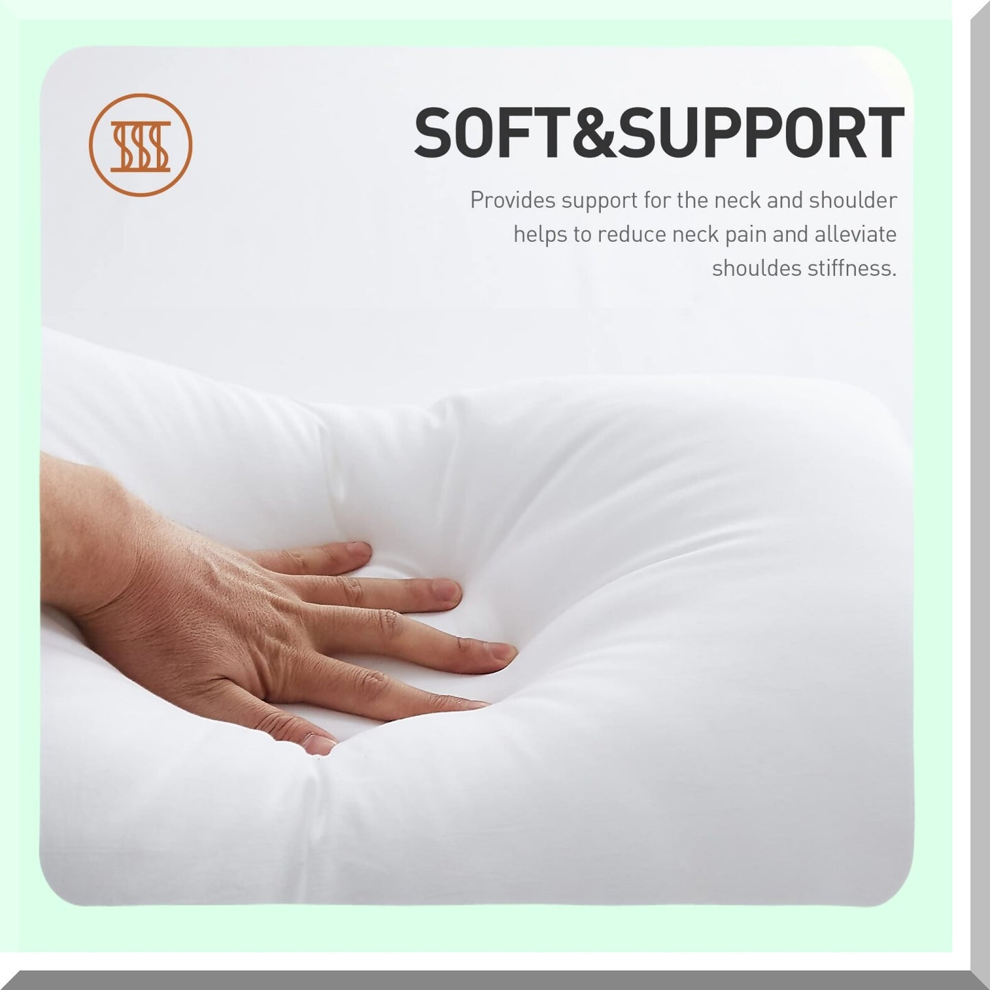 Luxury PlushCool Cooling Pillows - 2 Pack Soft Supportive Bed Pillows for Side Back Stomach Sleepers - Breathable Removable Cover - White 2 Count