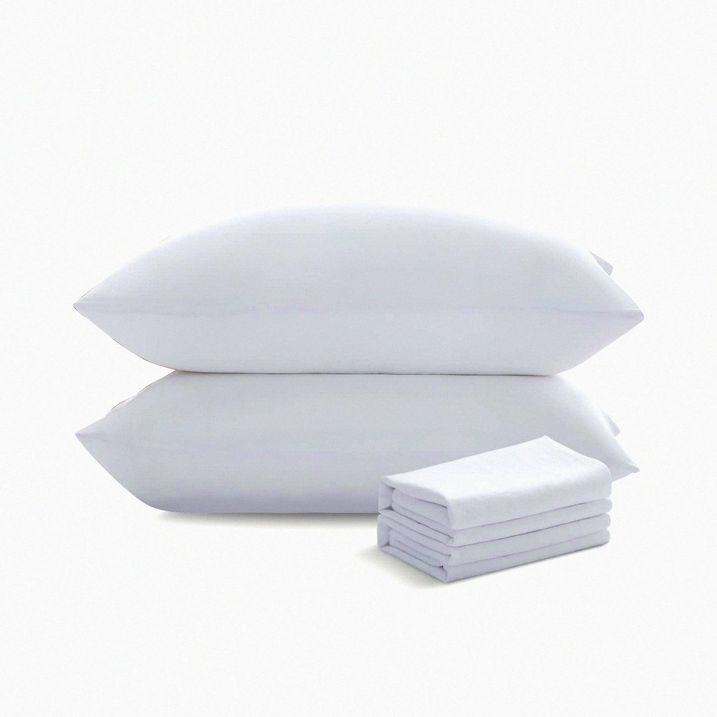 Luxury PlushCool Cooling Pillows - 2 Pack Soft Supportive Bed Pillows for Side Back Stomach Sleepers - Breathable Removable Cover - White 2 Count