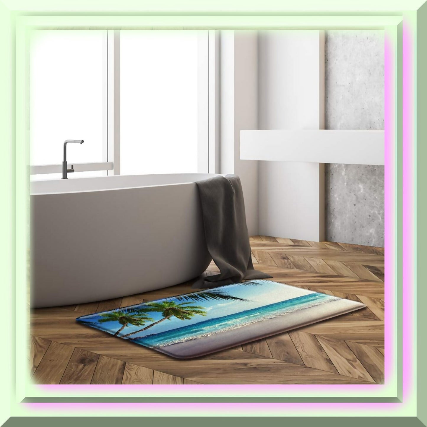 Beach View Bath Mat 20x31 Inches