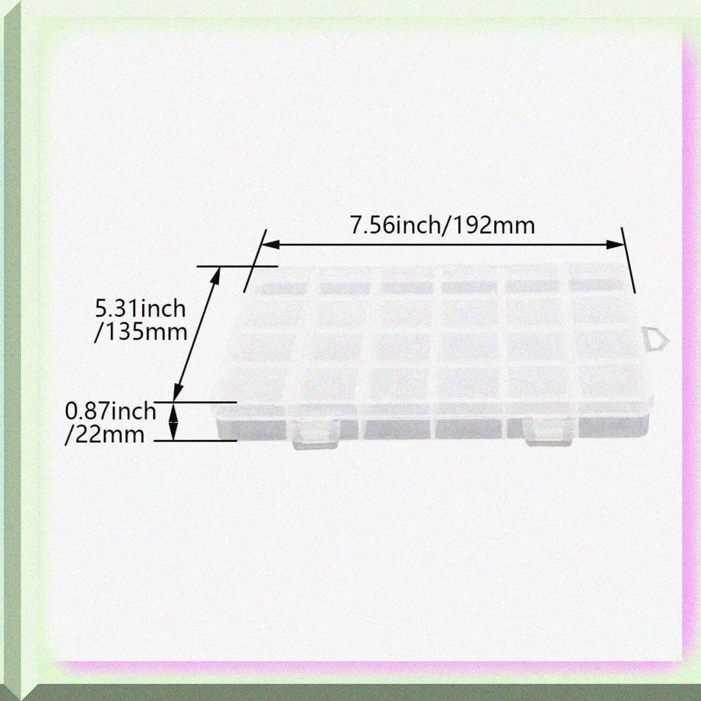 2PCS Clear Plastic Organizer Boxes with 24 Grids