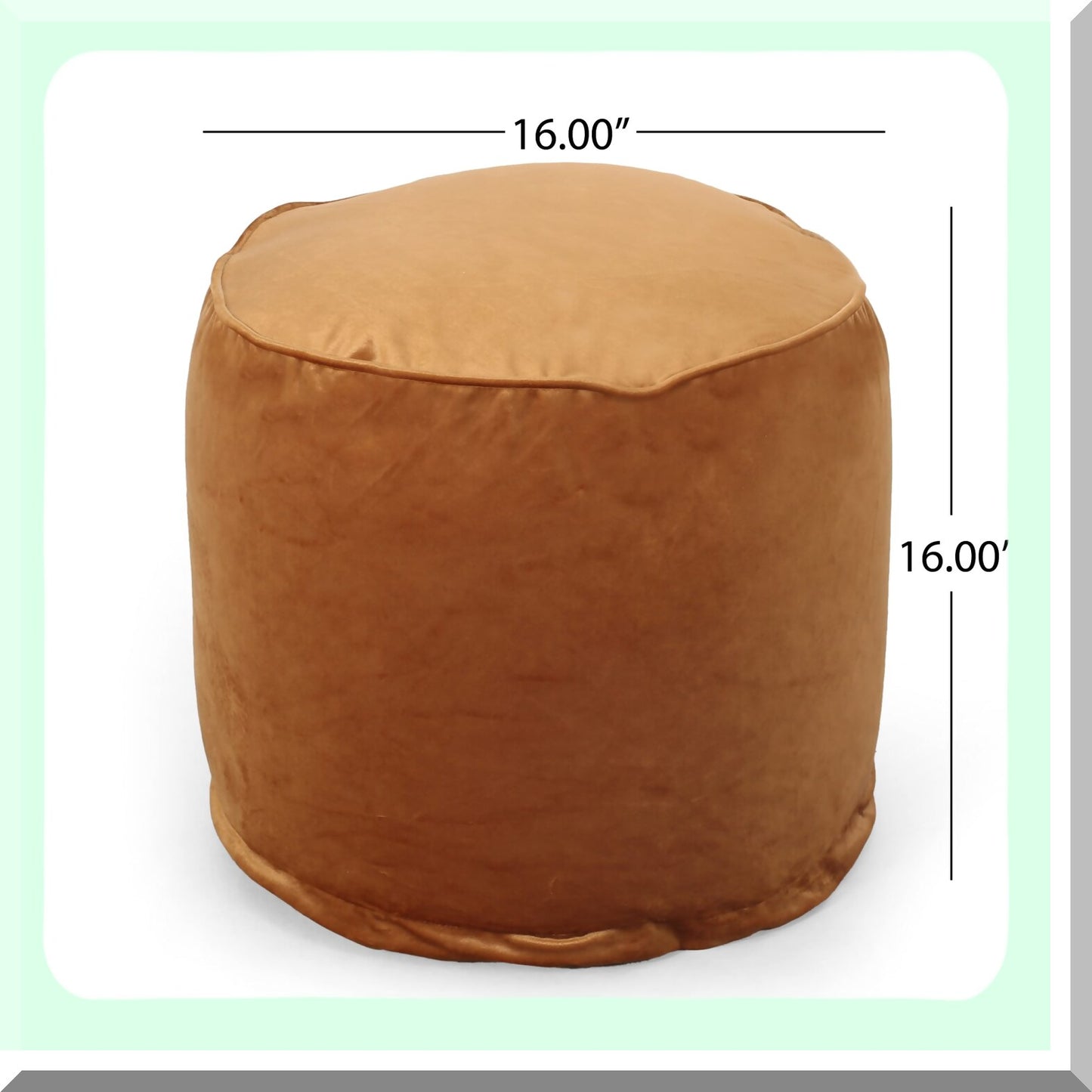 Apricot Bliss Pouf - Luxurious and stylish pouf in a vibrant apricot color, perfect for adding a touch of elegance and comfort to any room.