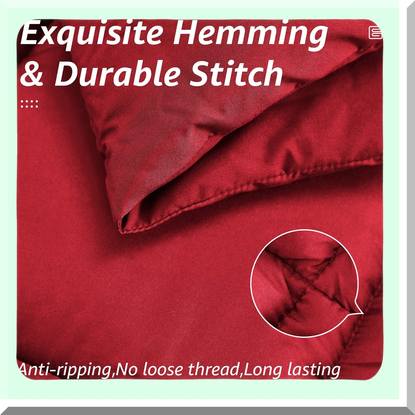 Cooling Winter Warm Queen Size Bed Comforter - Goose Down Alternative Quilted Duvet Insert with Corner Tabs. All Season, Machine Washable in Red color.