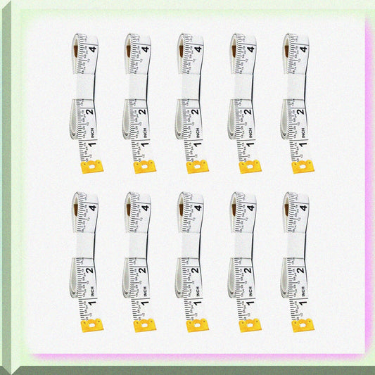 10 Pack 60in White Double-Sided Fractional Measuring Tapes