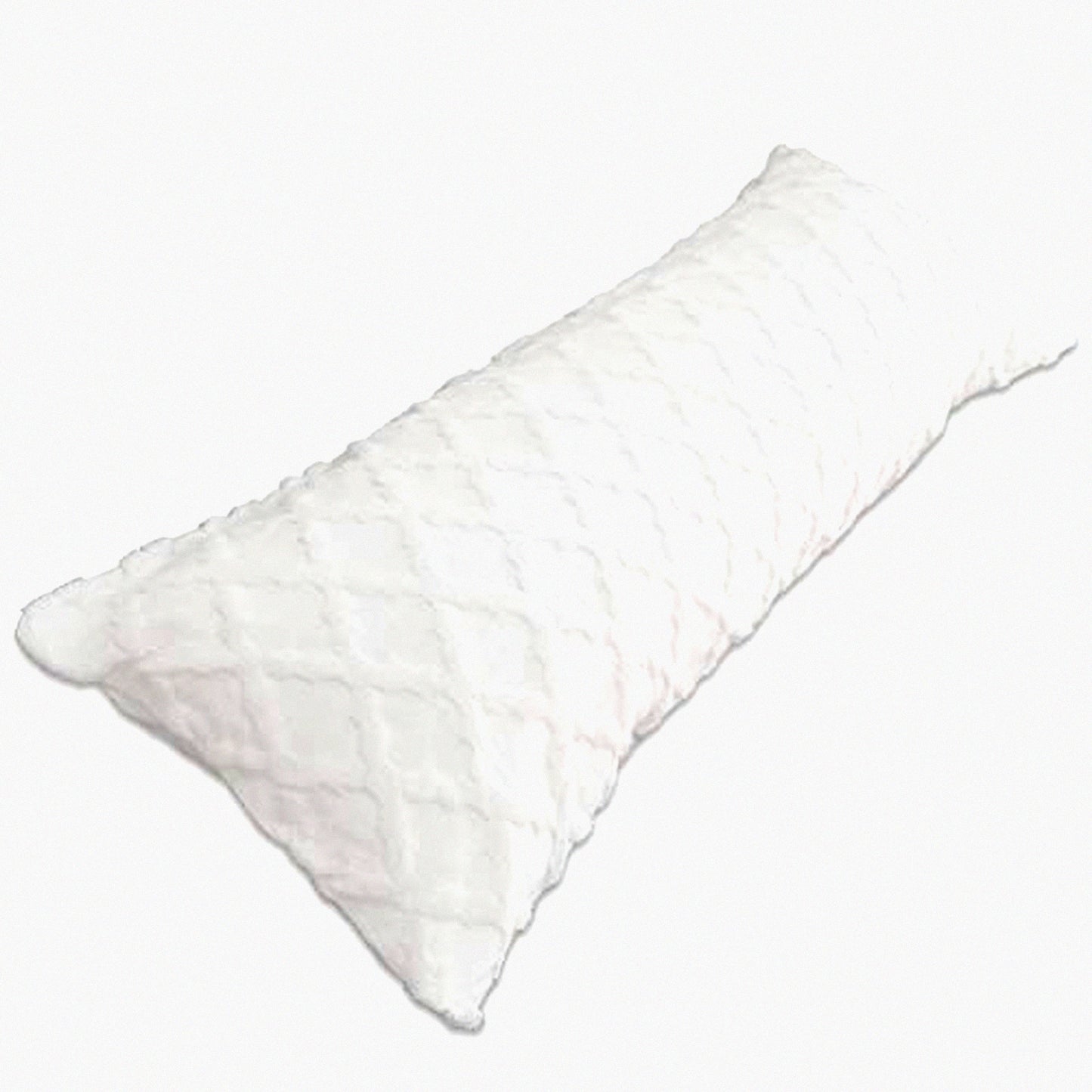 Waffle Velvet White Body Pillowcase - Zippered Cover for Sofa & Bedroom Decor - Soft & Cozy Pillow Protector - Milky White - 21x54 - 1 Piece
