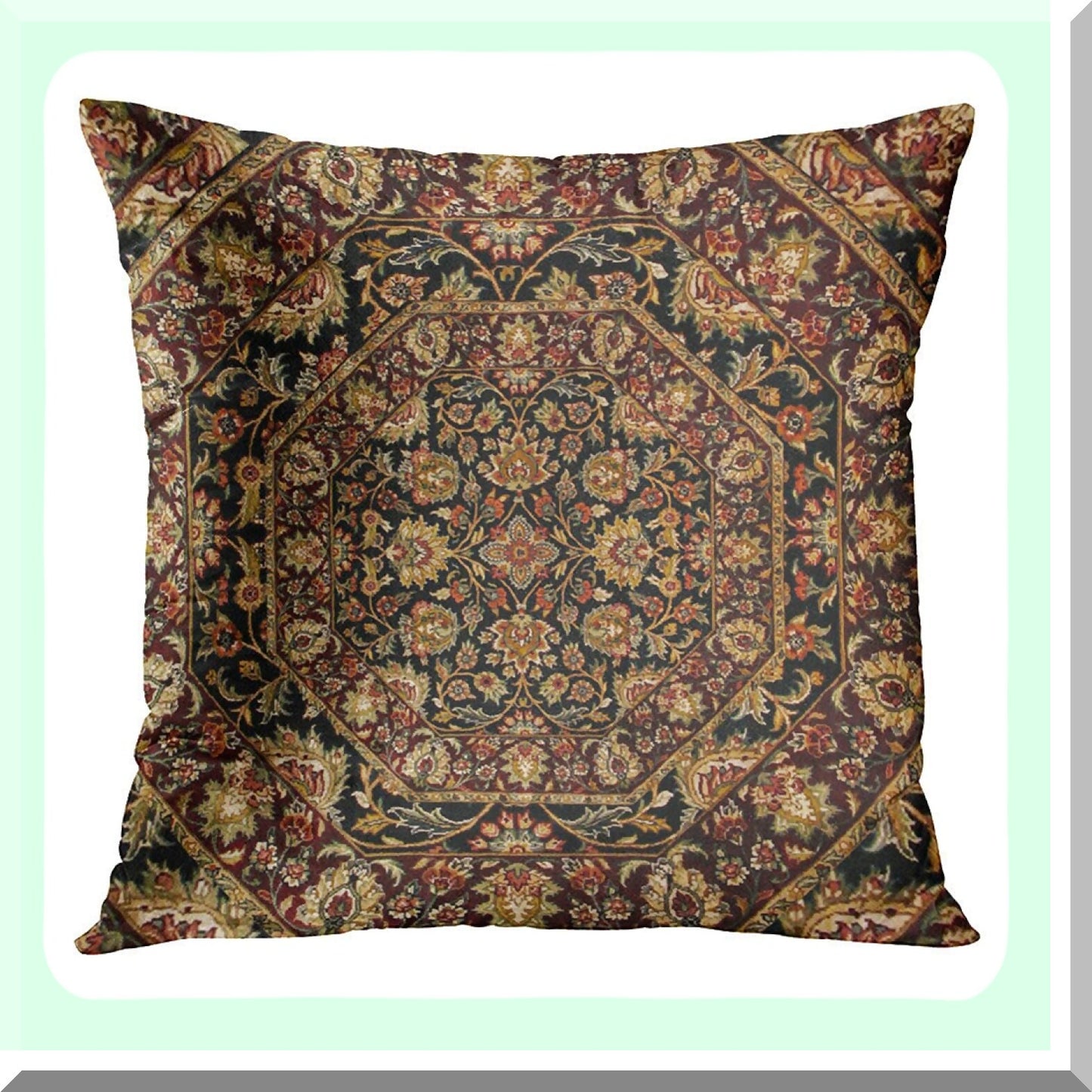 Tribal Brown Hues Decorative Pillow Cover - Hidden Zipper Sofa Cushion Case - Cute Square Throw Pillowcase - 18x18 Inch Printed Design