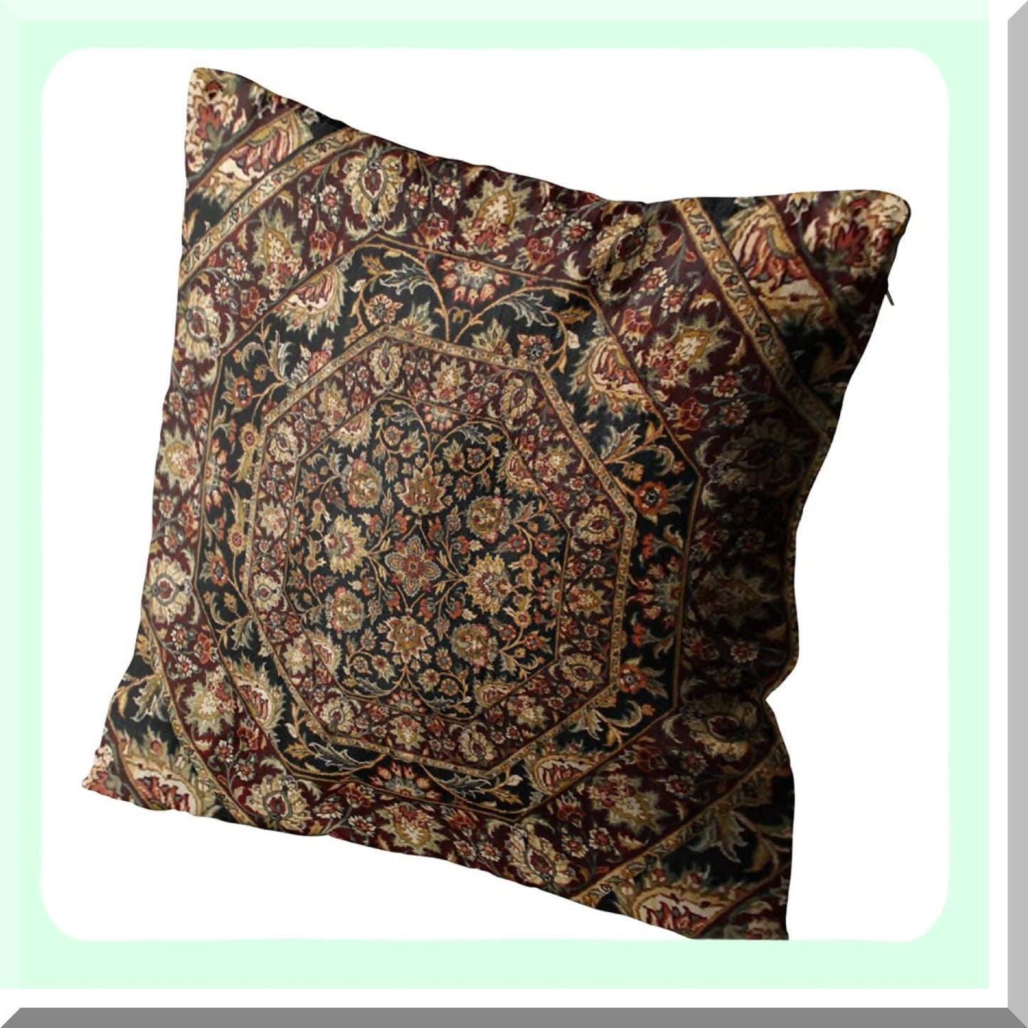 Tribal Brown Hues Decorative Pillow Cover - Hidden Zipper Sofa Cushion Case - Cute Square Throw Pillowcase - 18x18 Inch Printed Design