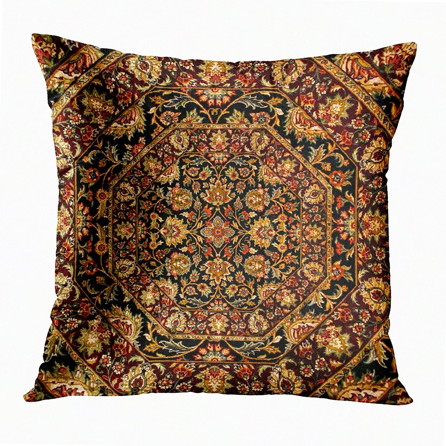 Tribal Brown Hues Decorative Pillow Cover - Hidden Zipper Sofa Cushion Case - Cute Square Throw Pillowcase - 18x18 Inch Printed Design
