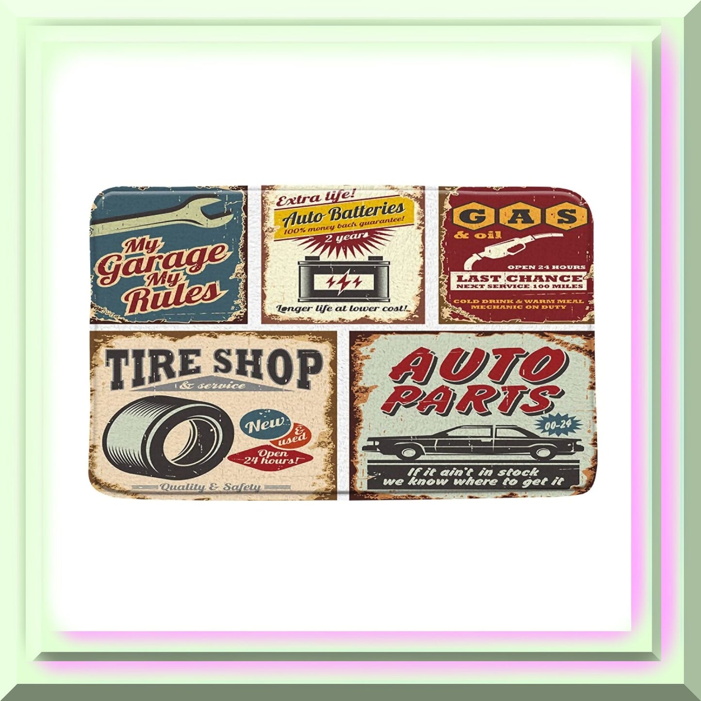 Antique Car Bath Mat 17.7 x 29.5 Inch