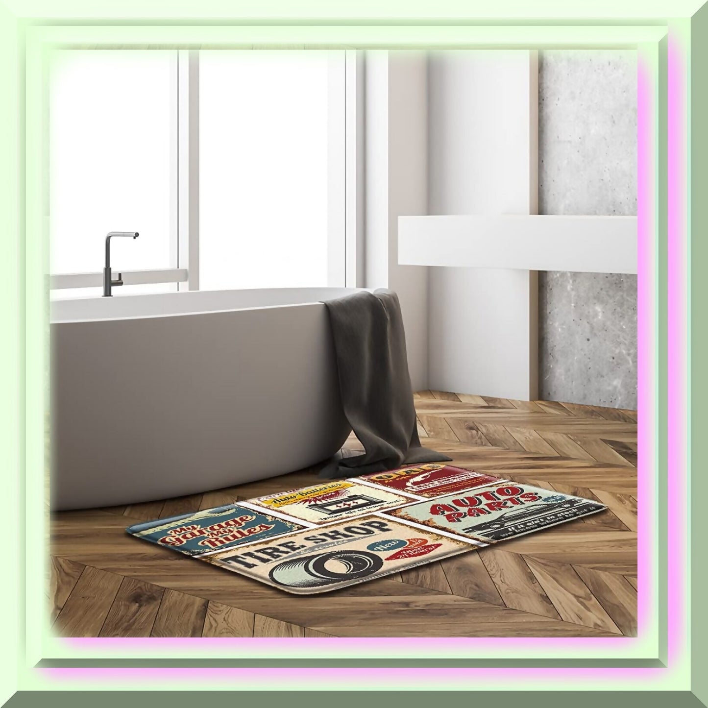 Antique Car Bath Mat 17.7 x 29.5 Inch