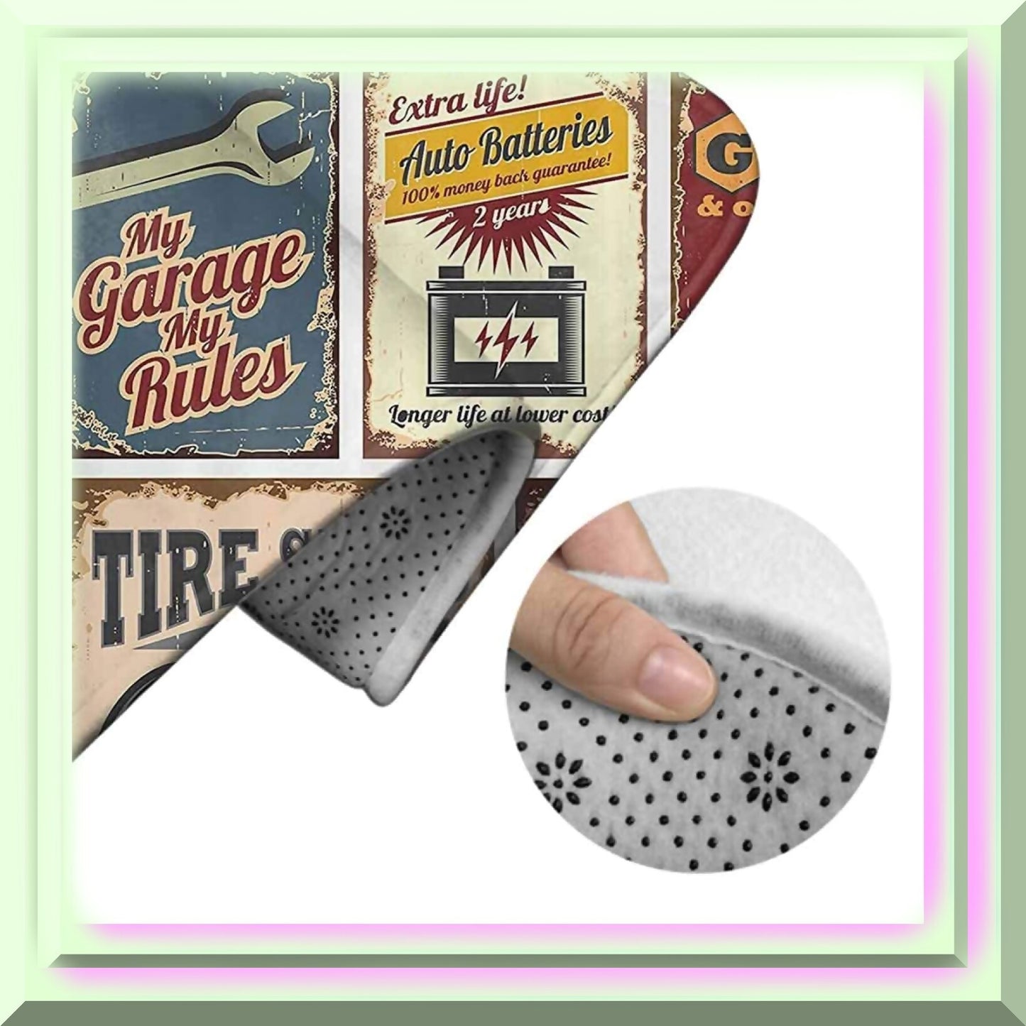 Antique Car Bath Mat 17.7 x 29.5 Inch