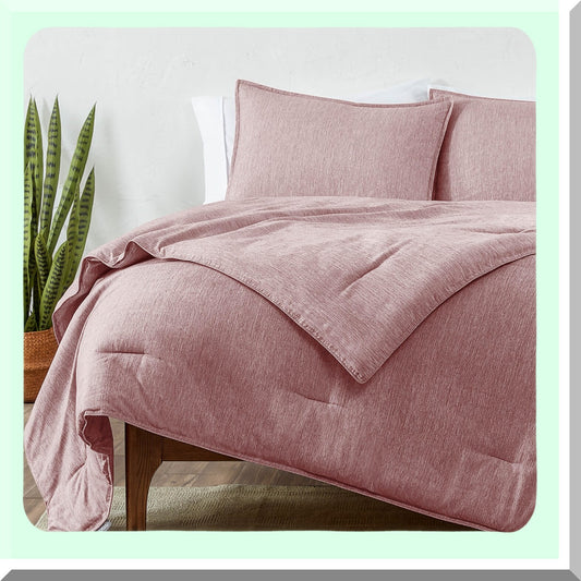 UltraSoft Queen Size Down Alternative Comforter Set - Premium 1800 Series All Season Warmth - Heathered Rosewood - Luxury Bedding for Queen Bed