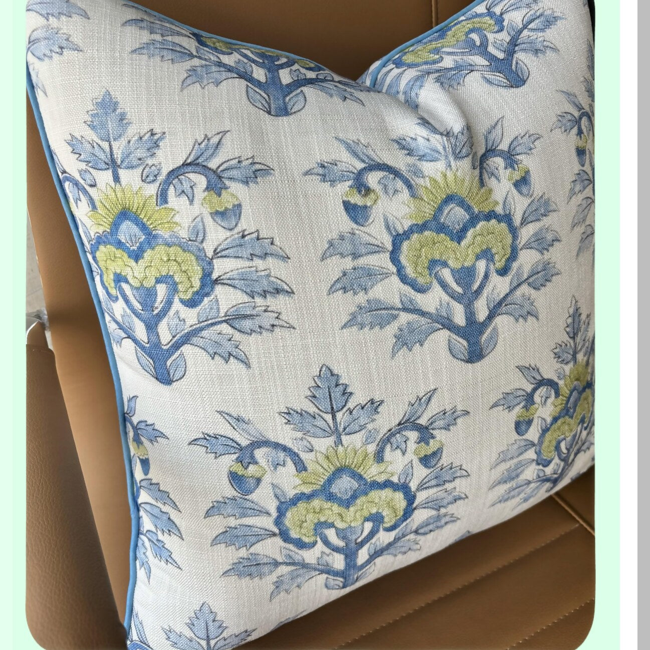 Farmhouse Chic Square Pillow Cover - Decorative Accent for Sofa, Chair, Couch & Bedroom - Printed Living Room Home Decor - 20x20 Inches