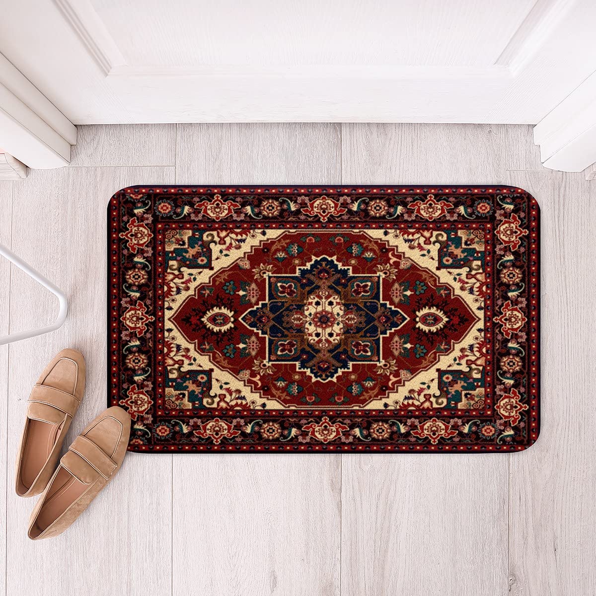 Scarlet Vintage Bathroom Rug 16x24 Non Slip