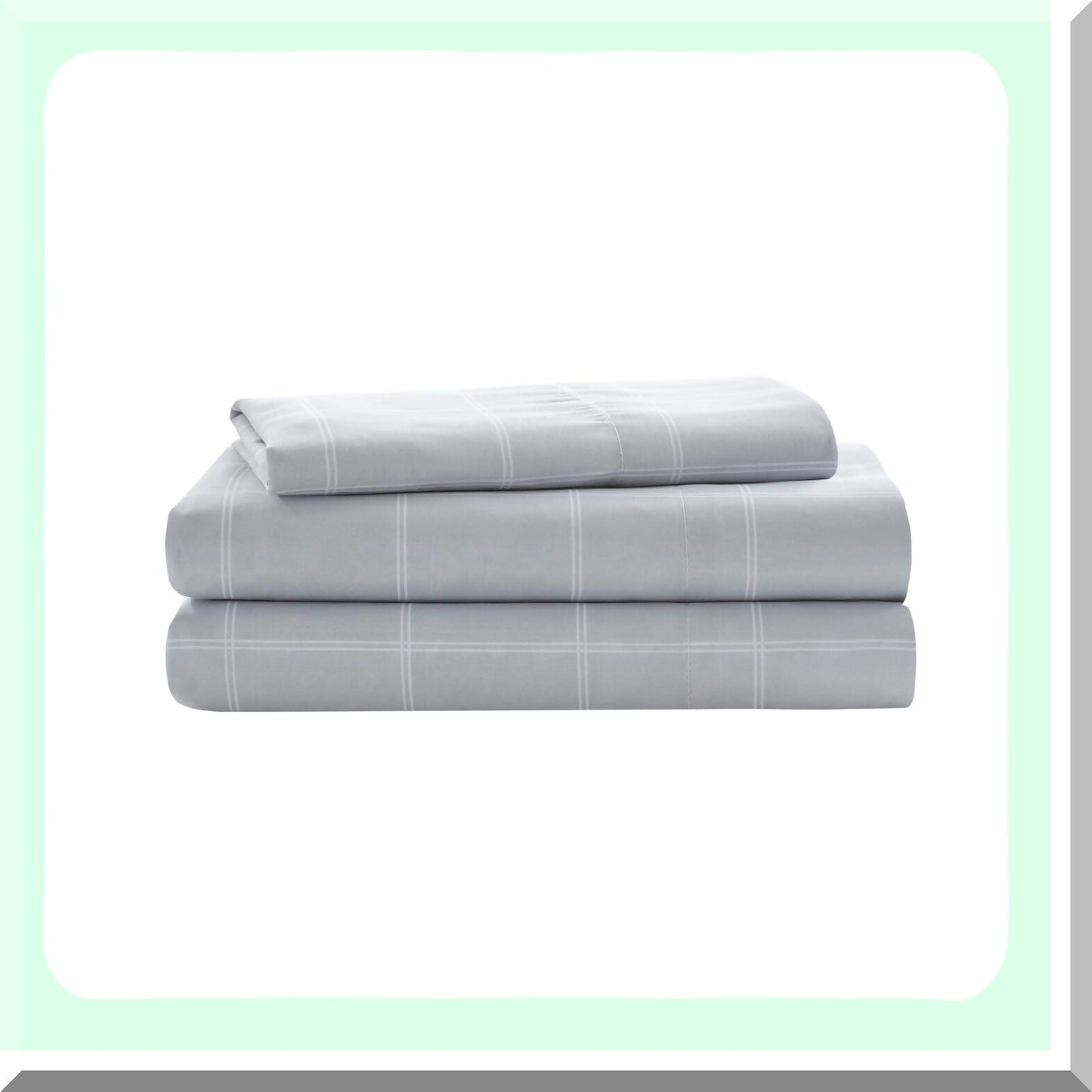 Striped Comforter Set - Twin XL Blue/Grey - 6 Piece Bedding Bundle with Embroidered Toss Pillow, Matching Sham, and Complete Sheet Set - All Season Casual Style