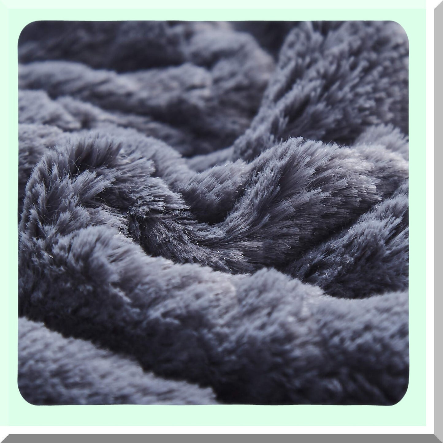 CozyTrellis Navy Blue Sherpa Throw - Super Soft, Warm & Fluffy, 50x60