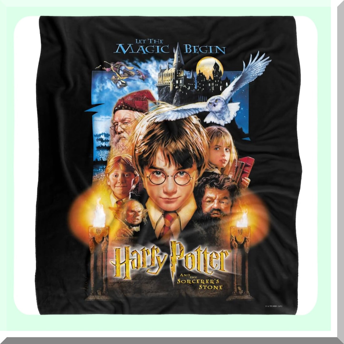 Wizardly Comfort: Harry Potter Silky Touch Sherpa Throw Blanket, 50"x60" - Super Soft Movie Poster Design"