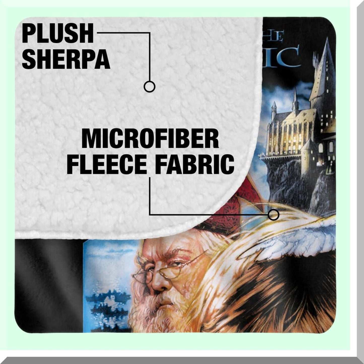 Wizardly Comfort: Harry Potter Silky Touch Sherpa Throw Blanket, 50"x60" - Super Soft Movie Poster Design"