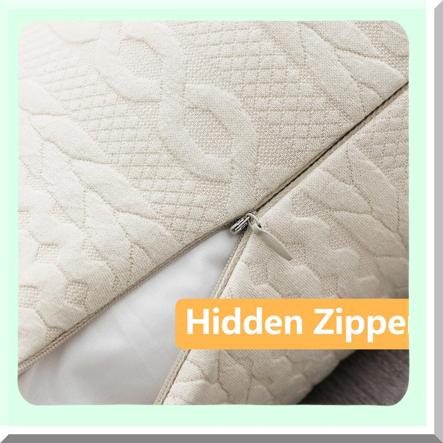 Twisted Rope Patterned Beige Throw Pillow Covers - Set of 2, 24x24 Sofa Bed Decor, Stretchy Embossed Couch Pillow Covers - Stylish Home Decor