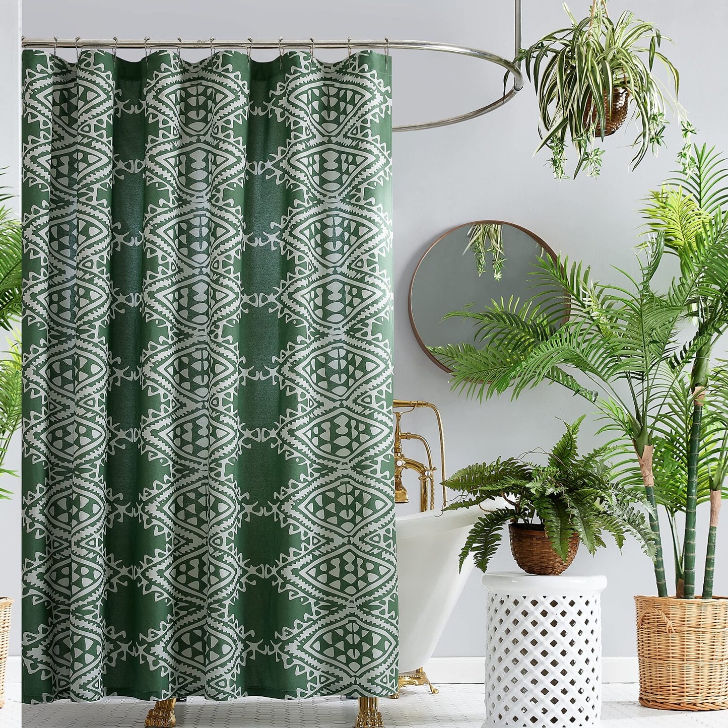 Aisha Shower Curtain Green