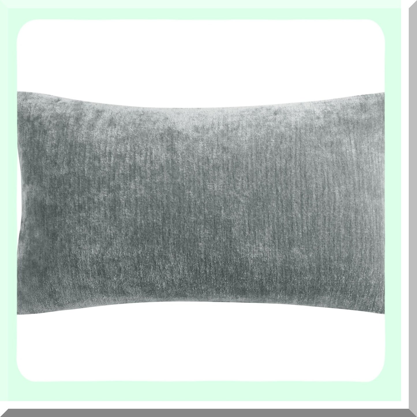 Water Repellent Chenille Throw Pillow Covers - Soft Decorative Cushion Covers for Sofa & Car - Cute Home Pillowcases - 12x20 Inch Light Gray