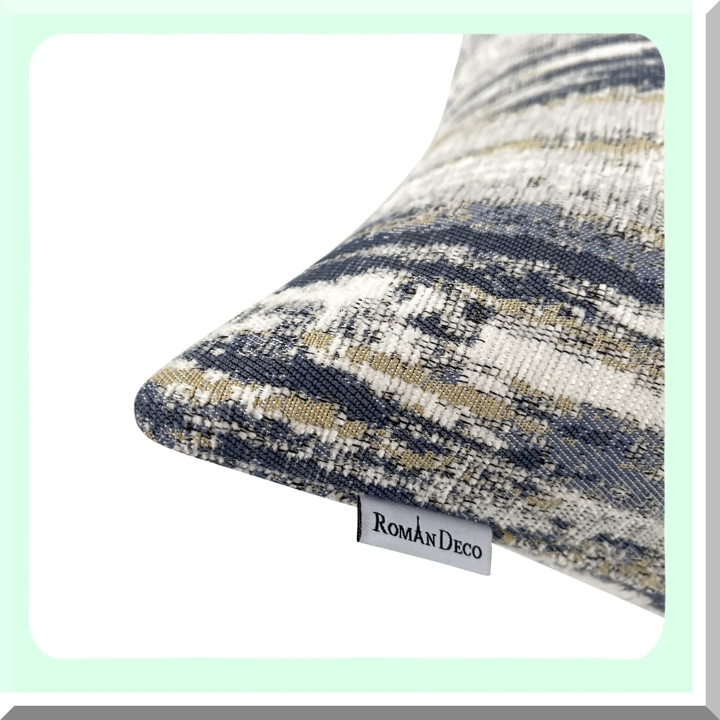 Abstract Stripe Jacquard Decorative Pillow Covers - Set of 2, 18x18 inch - Couch Sofa Bedroom Accent - Modern Home Decor - Soft Cushion Cases