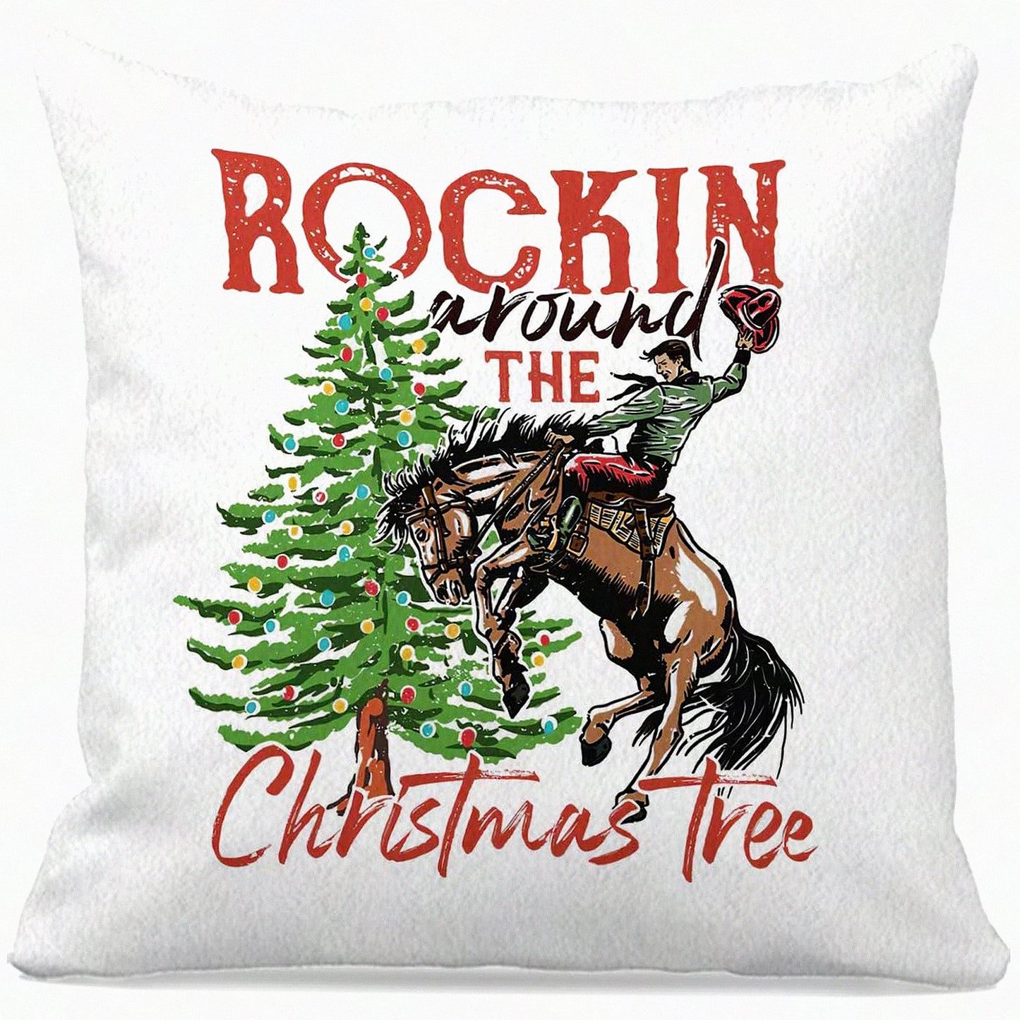Rustic Western Charm Pillow Covers - Set of 4 18x18 Decorative Throw Pillows for Cowboy Vintage Outdoor Home Decor