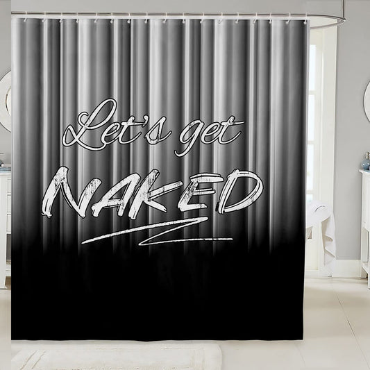 Kids Shower Curtain 72"x72" White Strip Lines