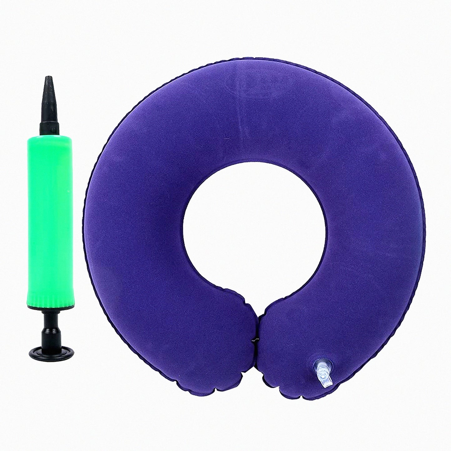 OrthoRing Inflatable Seat Cushion - Donut Pillow for Hemorrhoid Treatment, Bed Sores, Pregnancy, Tailbone Pain. Orthopedic Ring Pillows with Pump for Office Chair, Elderly Support.